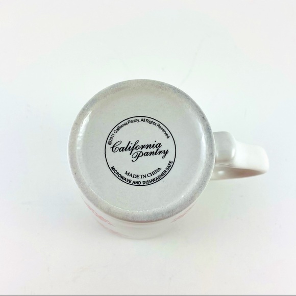 Christmas Snowman Coffee Mug Ceramic California Pantry Mug Snowman Red Snowflake - Picture 4 of 7